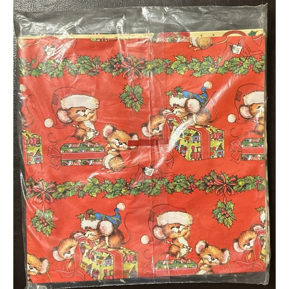 Lot Of Vtg Retro Christmas Wrapping Paper 18 Sheets 9 Fun‎ Patterns! Sealed 75sf